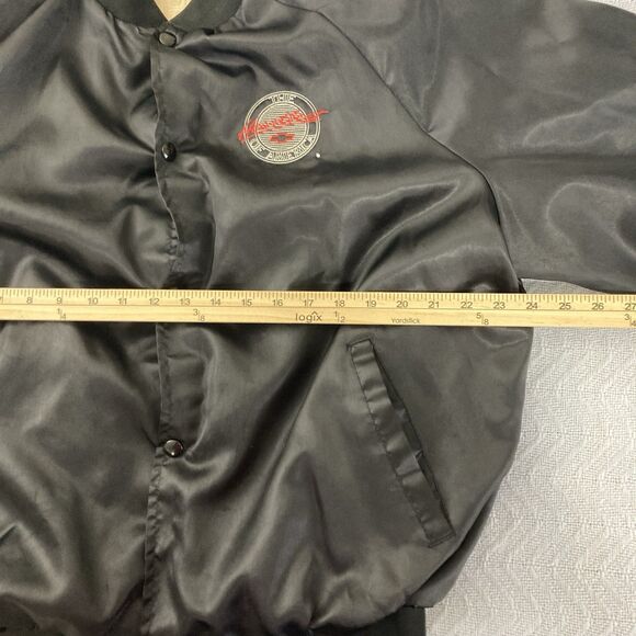 Vintage West Ark The Heartbeat of America Chevrolet Satin Bomber Jacket XL USA - Picture 11 of 15